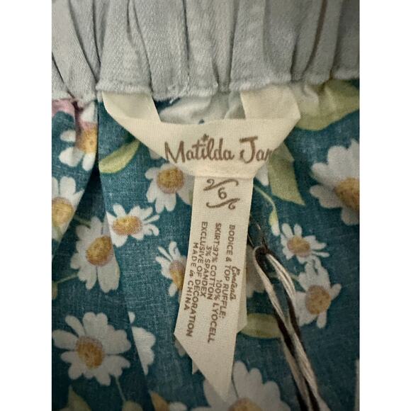 NWT Matilda Jane Dream Chasers Green Blue Happy Florals Sleeveless Tunic Top 6 - Picture 7 of 8